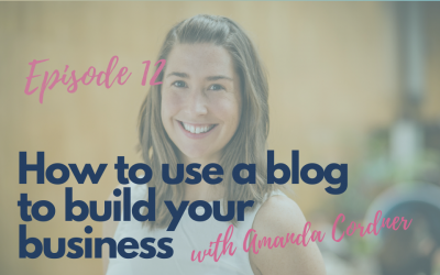 12.  How to use a Blog to Build your Business with Amanda Cordner