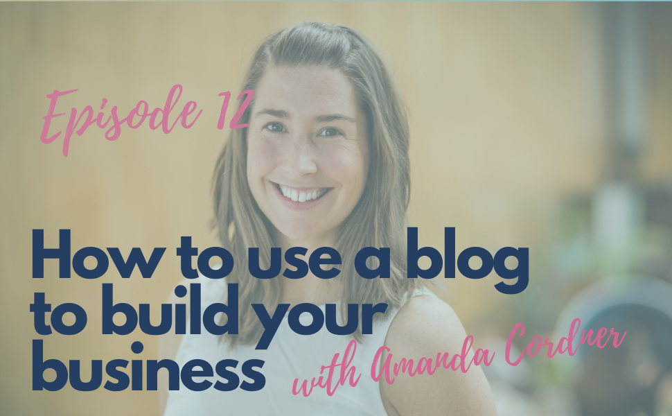 12.  How to use a Blog to Build your Business with Amanda Cordner